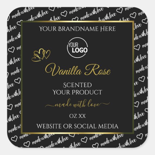 Zwart-witwoord - label voor cloud Logo Gold (Voorkant)