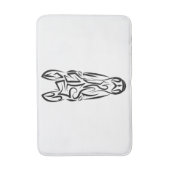 Zwart-witworstpaard Badmat (Voorkant Verticaal)