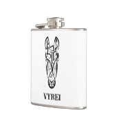 Zwart-witworstpaard Heupfles (Links)