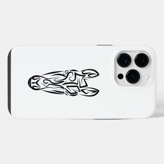 Zwart-witworstpaard iPhone Hoesje (Achterkant horizontaal)