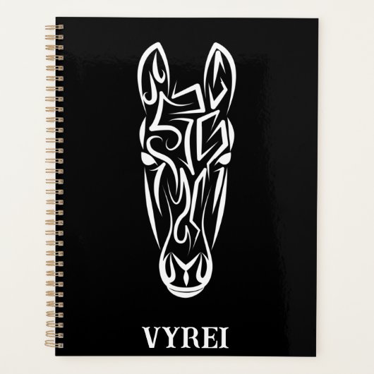 Zwart-witworstpaard Planner (Voorkant)