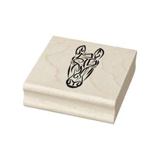 Zwart-witworstpaard Rubberstempel (Stempel)