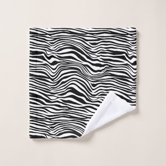 Zwart-witzebra afdrukken bad handdoek (Wasdoekje)