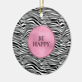 Zwart-witzebra afdrukken keramisch ornament (Links)