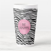 Zwart-witzebra afdrukken latte mok (Voorkant)