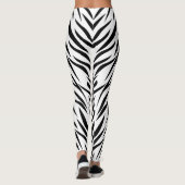 Zwart-witzebra afdrukken leggings (Achterkant)