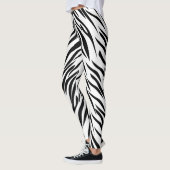 Zwart-witzebra afdrukken leggings (Links)