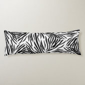 Zwart-witzebra afdrukken met hot-roze lichaamskussen (Achterkant)