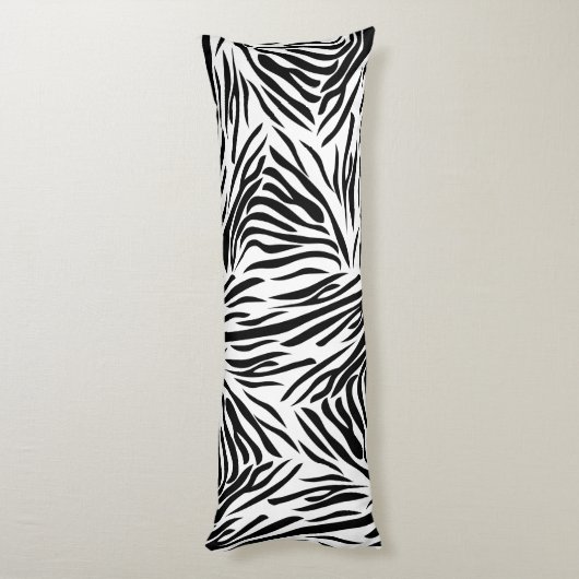 Zwart-witzebra afdrukken met hot-roze lichaamskussen (Achterkant (Verticaal))