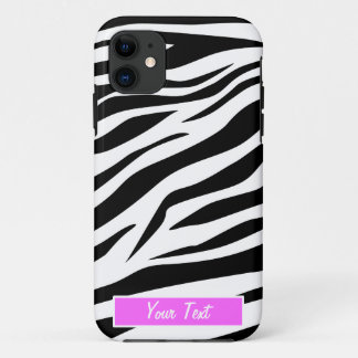 Zwart-witzebra afdrukken - personaliseren iPhone 11 hoesje