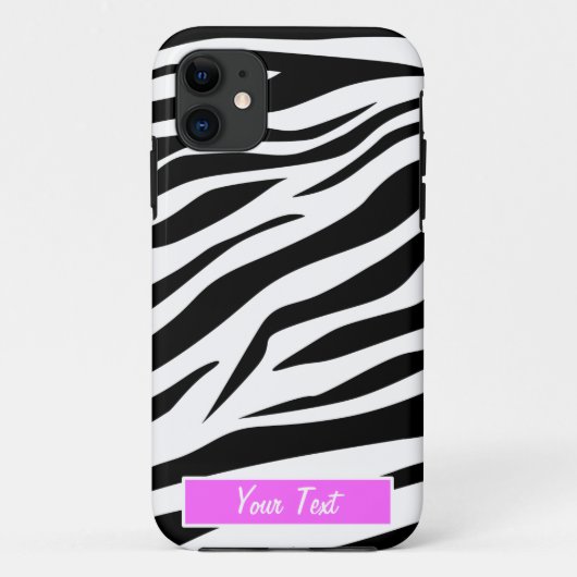 Zwart-witzebra afdrukken - personaliseren Case-Mate iPhone case (Achterkant)