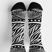 Zwart-witzebra afdrukken sokken (Top)