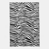 Zwart-witzebra afdrukken theedoek (Verticaal)