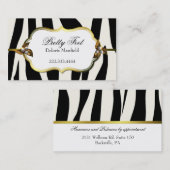 Zwart-witzebra Visitekaartje afdrukken (Voorkant / Achterkant)