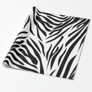 Zwart-witzebraafdrukpatroon Cadeaupapier