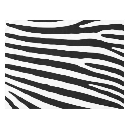 Zwart-witzebraafdrukpatroon Tafelkleed (Voorkant (Horizontaal))