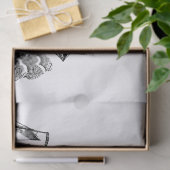  zwart-witzeezeildeeltje tissuepapier (Geschenk)