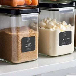 Zwart Zakelijk Logo Keuken Pantry Voedsel Opslag Sticker