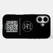 Zwart Zakelijk Logo QR Code Case-Mate iPhone Case (Achterkant (horizontaal))