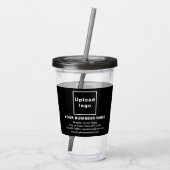 Zwart Zakelijk Merk op Acryl Tumbler Acryl Drinkbeker (Achterkant)