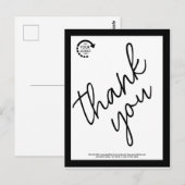 Zwart Zakelijk Modern Bedrijfslogo Op Maat Briefkaart (Voorkant / Achterkant)