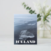 Zwart zandstrand en ijs, IJsland Briefkaart (Staand voorkant)