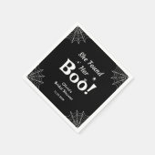 Zwart Ze vond haar Boo Halloween Bruidsdouche  Servet (Hoek)