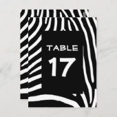 Zwart Zebra Stripes Tafelnummer (Voorkant / Achterkant)