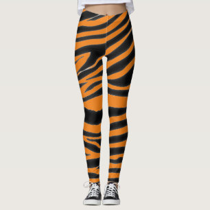 ZWART ZEBRAPATROON LEGGINGS