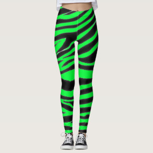 ZWART ZEBRAPATROON LEGGINGS