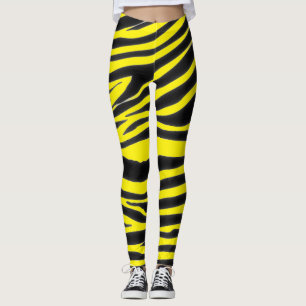 ZWART ZEBRAPATROON LEGGINGS