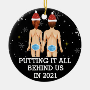 Zwart zet alles achter ons in 2021 keramisch ornament