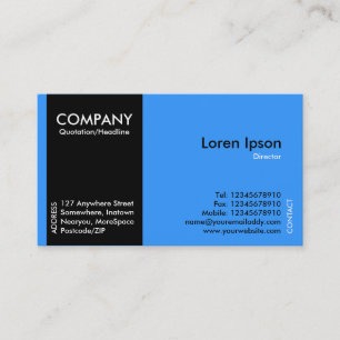 Zwart zijband - blauw (3399FF) Visitekaartje