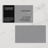 Zwart zijband - grijs visitekaartje (Voorkant / Achterkant)