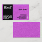 Zwart zijband - magenta papiertextuur visitekaartje (Voorkant / Achterkant)