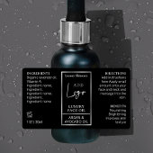 Zwart Zilver 1 OZ 30ml Flesje Huidverzorging Water Labels