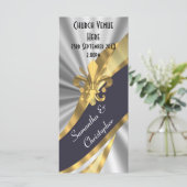 Zwart zilver en goud huwelijksprogramma programma (Staand voorkant)