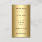 Zwart Zilver Goud Abstract Visitekaartje (Achterkant)