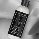 Zwart & Zilver Logo 4 OZ Cosmetische Fles Label