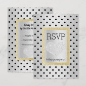 Zwart Zilver SPOT Gouden Hart RSVP eenvoudig elega (Voorkant / Achterkant)