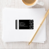 Zwart zilver wit kerstlabel 1 etiket (Insitu)