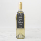 Zwart zilveren jubileumfeest verjaardagscadeau wij flessenhanger (Op fles)