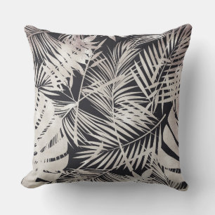 Zwart zilveren leder/zwart design omkeerbare loods kussen