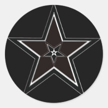 Zwart & Zilveren Pentakel met Omgekeerde pentagram