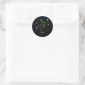 Zwart Zodiac Virgo Rainbow Sticker (Tas)