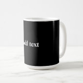 Zwart-zwart, eenvoudig elegant template, koffiemok (Voorkant rechts)