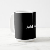 Zwart-zwart, eenvoudig elegant template, koffiemok (Voorkant links)