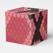 Zwart-zwart en rood afdrukken bedankdoosjes (Voorkant Zijde)