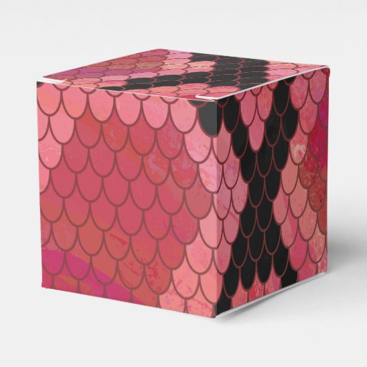 Zwart-zwart en rood afdrukken bedankdoosjes (Voorkant Zijde)