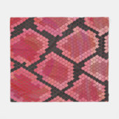 Zwart-zwart en rood afdrukken fleece deken (Voorkant (Horizontaal))